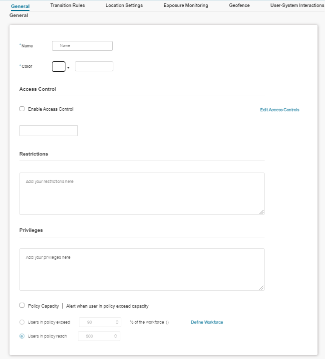 Creating a New Policy