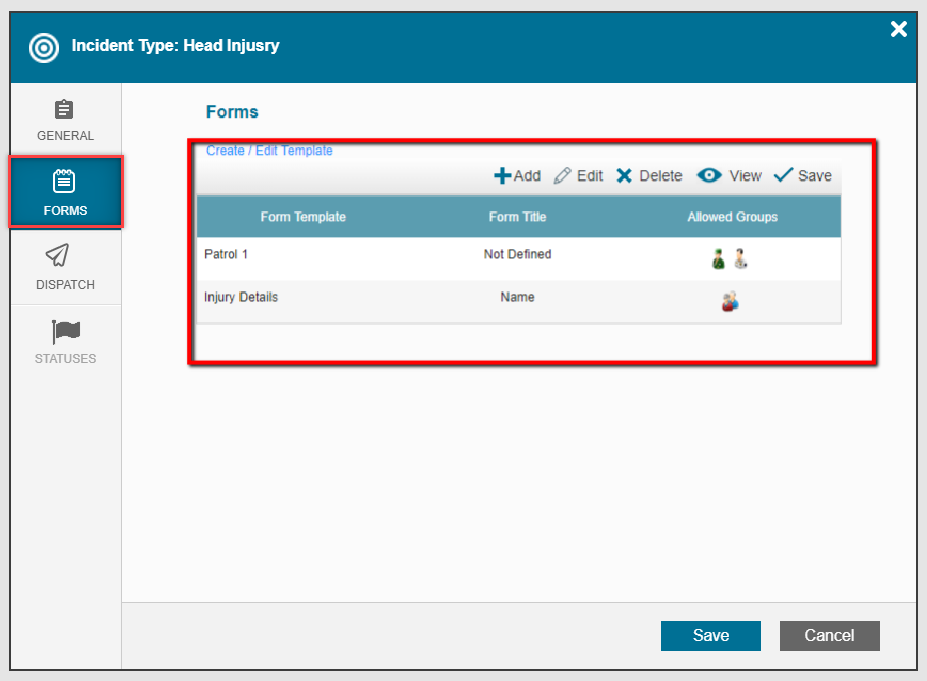 Associating form templates
