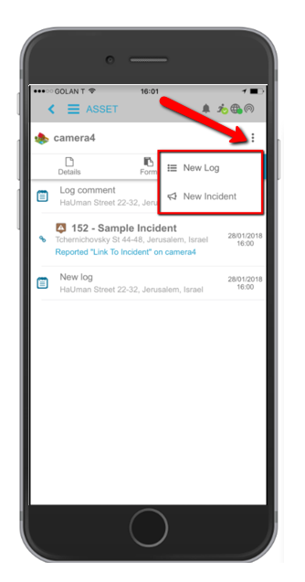 Adding a New Log Entry