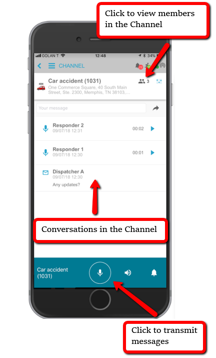 Incident channel members