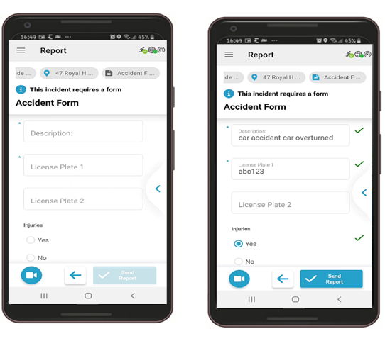 Completing Incident Form