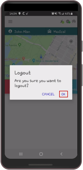 Logout confirmation