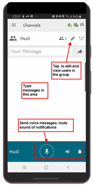 Open chat screen