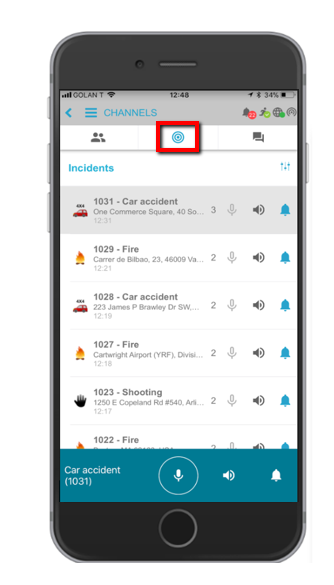 Select an incident channel